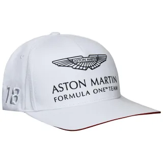 Aston Martin F1 Offizieller Fahrer Lance Stroll Herren-Kappe in Weiß
