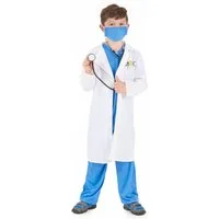 JADEO Kostüm Arzt Kinderkostüm blau-weiss