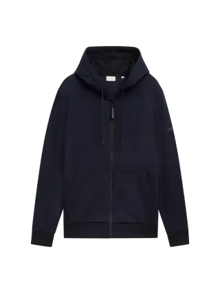 Tom Tailor - Sweat Jacke mit Print blau - Gr. - S