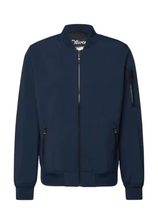 s.Oliver Red Label - Sportive Softshelljacke mit Bomberkragen blau - Gr. - XXL