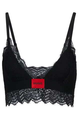 HUGO RED Womenswear - TRIANGLE PADDED LACE black - Gr. - XL