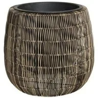 Trend Line Pflanzkübel TrendLine Polyrattan Pflanztopf Ø 45 x 40 cm braun