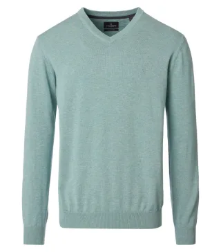 CASAMODA - Pullover mit V-Ausschnitt grün - Gr. - XXL