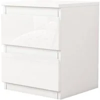 HTI-Living Nachtkommode Nachtschrank Kenji Hochglanz (Stück, 1 Nachtschrank), Nachtkommode 2 Schubladen