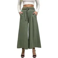 Mississhop Stoffhose Culotte Hose Damen Baumwollhose 100 % Baumwolle Hose Sommerhose M.375