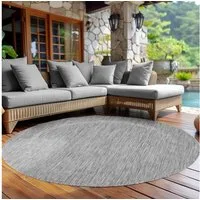 Carpettex Outdoorteppich Unicolor - Einfarbig, Rund, Höhe: 5 mm, Rund Outdoor Teppich Wetterfest Balkon Küchenteppich Flachgewebe