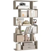 VASAGLE Bücherregal, 1-tlg., Standregal, Büroregal, 6 Fächer, Holzwerkstoff, 70x190,5x24cm (BxHxT)