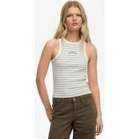 Superdry Tanktop ESSENTIAL LOGO STR RACER VEST aus Baumwollmischung, Regular Fit, mit elastischen Eigenschaften