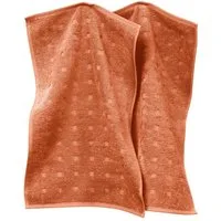 Möve Gästehandtuch Gästetuch "Quadretti" 2er-Pack, Frottier, Walk-Frottier Uni