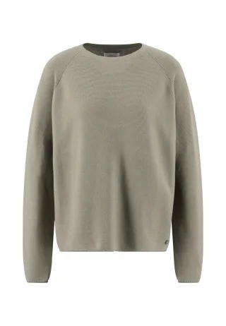 FYNCH-HATTON - PULLOVER O-NECK FINE COTTON dusty green - Gr. - S