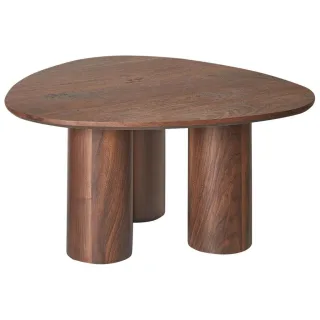 Beliani Couchtisch, Braun, Holzwerkstoff, Dreieckig, 75x36x75 cm, Wohnzimmer, Wohnzimmertische, Couchtische