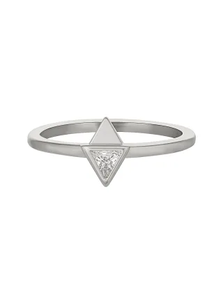 cai Ring 925 Silber rhodiniert mit Zirkonia Dreieck