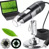 IZOXIS Digitales USB-Mikroskop 1600x mit LED-Beleuchtung und 2-MP-Sensor USB-Mikroskop (50x-1600x, Digitale Bildübertragung Foto- und Videoaufnahme 360-Grad-Kopf mit LED)