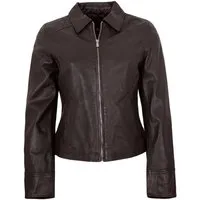 Jilani Lederjacke Elodi Jilani - Damen Lederjacke Lammnappa choco