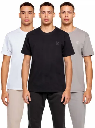 Kruze | 3er-Pack Herren T-Shirt mit Rundhalsausschnitt - Assorted