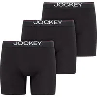 Jockey Langer Boxer Cotton Stretch (3er Pack) eng anliegend, hoher Tragekomfort
