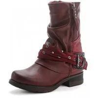 Pogolino ST04 Bikerboots Damen Biker Boots leicht gefüttert Nieten Stiefeletten