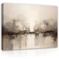 Wallarena Leinwandbild Boho Abstrakt Modern Natur Schlafzimmer, Wohnzimmer 100x70 cm, Boho, 100 x 70 cm