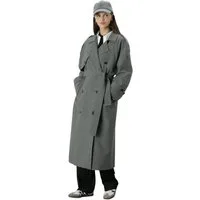 MANUKA Trenchcoat Premium Übergröße Schwarzer Trenchcoat