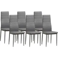 Albatros International Esszimmerstuhl Esszimmer Stühle 4 er Set MILANO, Stuhl Stühle Esszimmerstühle, Küche (6er Set, Grau, Kunstleder Bezug), Küchenstuhl Küchenstühle Essstühle für den Esstisch Ess Stühle