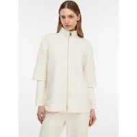 comma Sweatjacke Sweatshirt Jacke Sweatjacke aus weichem Jersey mit Rippdetails