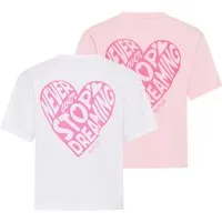 H.I.S T-Shirt 2er Pack H.I.S Shirts mit Rückenprint für Mädchen (Packung, 2-tlg., 2) für Mädchen, lässige Passform, kurze Ärmel, mit Logodruck