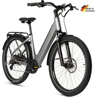 SAXXX E-Bike Cityrad Damen und Herren 28x2,35", SAXXX SUV, 468Wh, 120 km, 95 % vormontiert, 7 Gang SHIMANO Altus Schaltwerk, Kettenschaltung, Hinterradmotor, 468 Wh, (mit Tiefeinstieg, mit Gepäckträger, abnehmbarer Akku), 250W Heckmotor, Pedelec E-Ci
