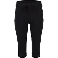 malito more than fashion Caprihose malito Damen kurze Hose, lässige Boyfriendhose, Sweatpants in Unifar Schlupfform mit Bindeband Einheitsgröße