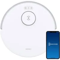 ECOVACS Saugroboter Deebot N20, ohne Beutel, App-Steuerbar, Absturzsensor, Hindernissensor, Wischfunktion, W-LAN