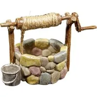 Figuren Shop GmbH Gartenfigur Kleiner Elfen Wunschbrunnen - Wishing Well - Gartendekoration