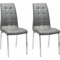 OTTO home 4-Fußstuhl Lila (Set, 2 St), (2 Stück) Bezug in Kunstleder, verchromtes Metallgestell