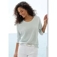Vivance 3/4-Arm-Shirt mit sommerlicher Waffelstruktur aus bügelfreier Strickqualität