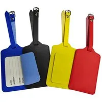 Blusmart Gepäckanhänger Set mit 4 Gepäckanhängern (Schultaschen-Gepäckanhänger – Reisegepäckanhänger, 1-St., Vier Farben: Schwarz/Rot/Blau/Gelb) 10,5 x 6,5 cm