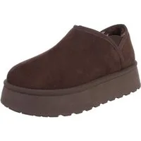 Ital-Design Damen Slip-on Plateau Schuh mit Profilsohle Snowboots (92214519) Flach Stiefeletten in Braun