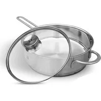 Zwilling Schmortopf Zwilling Twin Nova Schmorpfanne 24 cm, Edelstahl (Schmorpfanne), Nova Sauteuse mit Deckel, Kochtopf, Edelstahl, Schmorpfanne, 2,4L