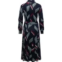 Ragwear Blusenkleid Plantee Print Modisches Damenkleid mit Taillengürtel