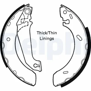 Delphi Bremsbacken hinten Ford Escort Orion LS1617