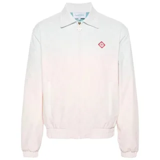Casablanca Monogramm Perforierte Lasergeschnittene Farbverlaufsjacke In Weiß