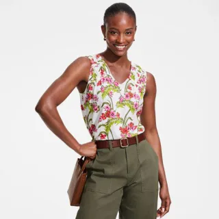 Ärmelloses Soft Flow Top aus Leinenmix für Damen, Damen, size: regular, Schwarz, Leinen/Baumwolle Modal, by Lands' End