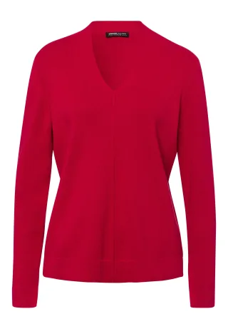 FRANK WALDER - Pullover CASUAL aus Cotton-Feinstrick merlot - Gr. - 46