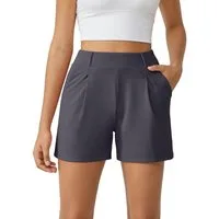 G4Free Shorts Damen Kurze Hose Sommer, Sporthose Laufshorts Elastischer High Waist Trainingshose mit Taschen