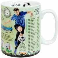 Könitz Becher Wissensbecher Fußball, 490 ml, Porzellan
