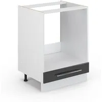 Vicco Herdumbauschrank Fame-Line, Anthrazit Hochglanz/Weiß, 60 cm ohne Arbeitsplatte (1-St)