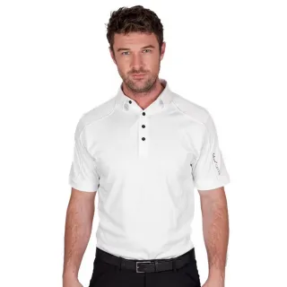 Island Green - Poloshirt Abgesteppt für Herren - Emblem (Weiß)