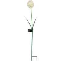 matches21 HOME & HOBBY Gartenstecker Solarstecker Allium 1 Blüte weiß (1-St) Leuchtend