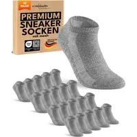 sockenkauf24 Sneakersocken 10 Paar Sneaker Socken Herren Damen Sportsocken Baumwolle (20-Paar) Atmungsaktiv mit Mesh-Streifen