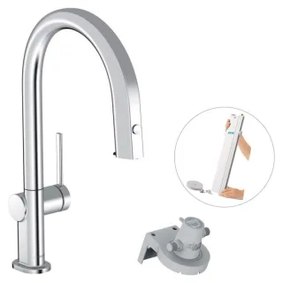 hansgrohe Aqittura M91 Küchenarmatur 76826000 Ausziehauslauf, 1jet, sBox, chrom