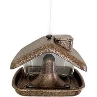 HTI-Living Futterspender Vogelfutterhaus Nessa Metallic Gold, Futterspender Kunststoff zum Hängen
