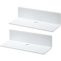 Diwzbyn Wandregal 2er Set Wandregal Ohne Bohren Schweberegal, aus Acryl, 2-tlg., Badezimmer Regal Zum Kleben Bücherregal Bad Regal Selbstklebend