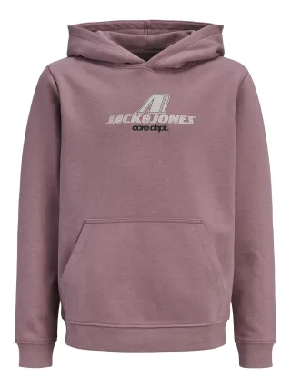JACK&JONES - JCOTIER FRONT PRINT SWEAT HOOD SN JNR grape shake - Gr. - 152